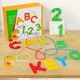 thumbnail image 4 of Learn Lacing Alphabet Uppercase 26 Letters 10Numbers 8 Laces Alphabet Threading Letters Alphabet Learning Toys Alphabet String Letter for Boys Girls Recognition Educational, 4 of 8