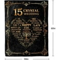 thumbnail image 2 of XZYG Personalized Wedding Anniversary Blanket 15th Anniversary Blanket 15 Years Anniversary Crystal Wedding Gifts for Couple Parents 15th Wedding for Wife Her Husband Him(50*60inch), 2 of 8