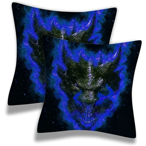 Alottagifts Dragon Decorative Throw Pillow Cover Cushion Case 18X18 Inch 2 Pack
