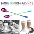 thumbnail image 4 of Coffee Teaspoons, Set of 12 Rainbow Color Coffee Spoon Long-Handle Ice Cream Desert Spoon Cocktail Stir Spoons, 4 of 6