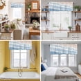 thumbnail image 5 of Blue Beach Waves Valance Curtain Nautical Coastal Abstract Gradient Ocean Wave Window Valances Rod Pocket Short Curtains Window Treatments for Kitchen Bedroom Bathroom Laundry 60" x 18", 5 of 9