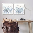 thumbnail image 2 of Fluttering Insects Blooming Blue Garden Botanical & Floral Graphic Art White Framed Art Print Wall Art, Set of 2, 2 of 8