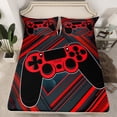 thumbnail image 2 of YST Game Sheets 3D Gamer Controller Bed Sheets Set Gaming Room Decor, Black and Red Gaming Gamer Sheet Set Cool Video Game Bed Set with 2 Pillowcases, Queen, 2 of 5