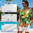 thumbnail image 5 of Jeiento Tropical Flowers Couples Vacation Outfits Matching Sets Mens Shirts Hawaiian Dresses for Women Luau Party Sleeveless Tiered Mini Tank Dress Hawaiian Couples Matching Outfits, 5 of 6