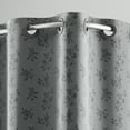 thumbnail image 5 of Hookless Jacquard Shower Curtain with Flex-on Rings and It's a Snap! Fabric Liner with Magnets, 71 In Wide x 74 In Long, Botanical Leaves Print, Gray, 5 of 6