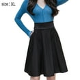 thumbnail image 2 of Casual Mini Waist Flared Plain Pleated Skater Skirt, 2 of 5