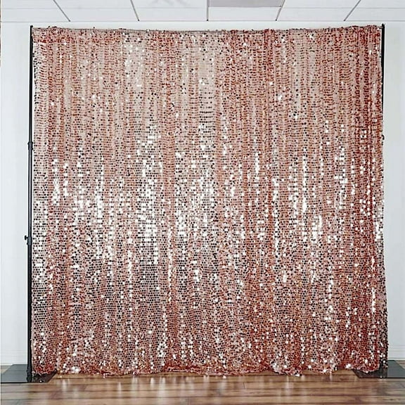 Balsa Circle Blush 20 feet x 10 feet Assorted Big Payette Sequin Backdrop Curtain Wedding Party Photo Prop