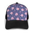 thumbnail image 3 of Naloa Cute Pig Adult adjustable Print Baseball Hat, Patchwork curved brim baseball capfor Men and Women, One Size, 3 of 5