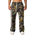 thumbnail image 5 of LTTVQM Leaf Print Camouflage Full Length Pants for Men 2026 Vacation Forest Camo Relaxed Fit Dual Side Pockets Lightweight Travel Wide Leg Pants Coffee S, 5 of 7