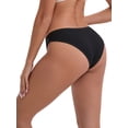 thumbnail image 2 of DARING DIVA Women's Lace Ribbed Low Waisted Butt Lifting Underwear XL Black, 2 of 6