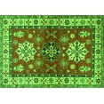 thumbnail image 1 of Ahgly Company Indoor Rectangle Geometric Green Traditional Area Rugs, 2' x 5', 1 of 1