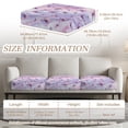 thumbnail image 4 of Xoenoiee Purple Butterfly Marble Pattern Stretch Patio Cushion Covers Sofa Couch Seat Chair Slipcovers Waterproof Cushion Cover Replacement Furniture Protector for Pets Kids, 4 of 7