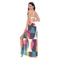 thumbnail image 3 of FORMRS Womens Long Sarong Beach Wrap Semi-Sheer Bikini Skirt Bathing Swimsuit Cover Up, Retro Geometric, 3 of 7