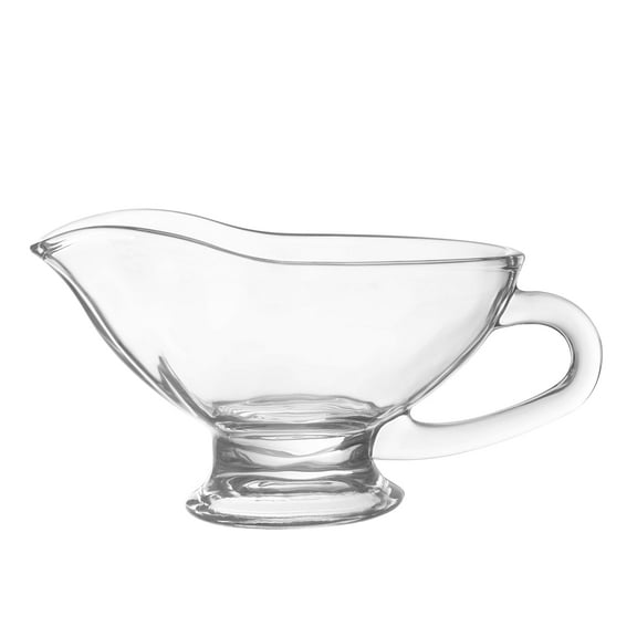 HIC Kitchen Glass Gravy Boat, Lead Free, Cadmium Free, 9-Ounce Capacity