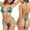Army Green Swimsuit Two Piece Bikini Set for Women, variant on Women Trendy Triangle Micro Bikini Set Push Up Padded Swimsuit Adjustable Spaghetti Strap Bathing Suit Tie Side Thong Beachwear Two Piece Swimwear Red 4