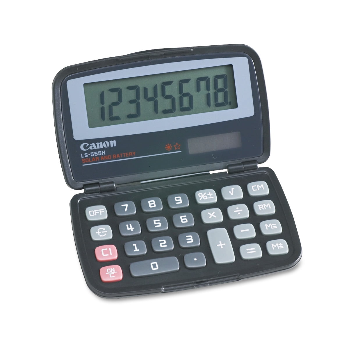 Canon LS555H Handheld Foldable Pocket Calculator, 8Digit LCD