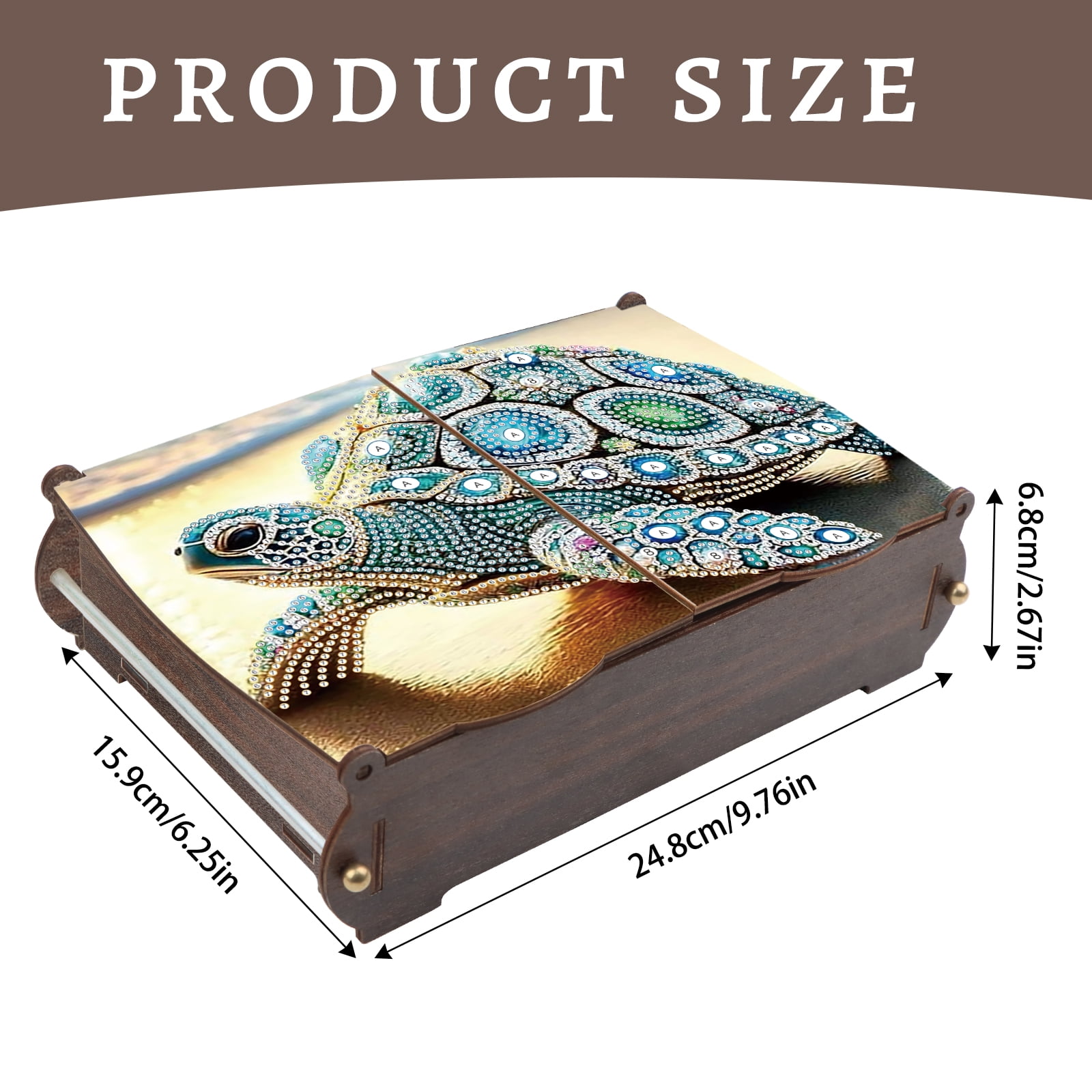 Diamond Painting Kit Storage Box, Turtle Shaped DIY Multi Purpose Craft Storage Box, Ideal for Home Offices and Holiday Gifts