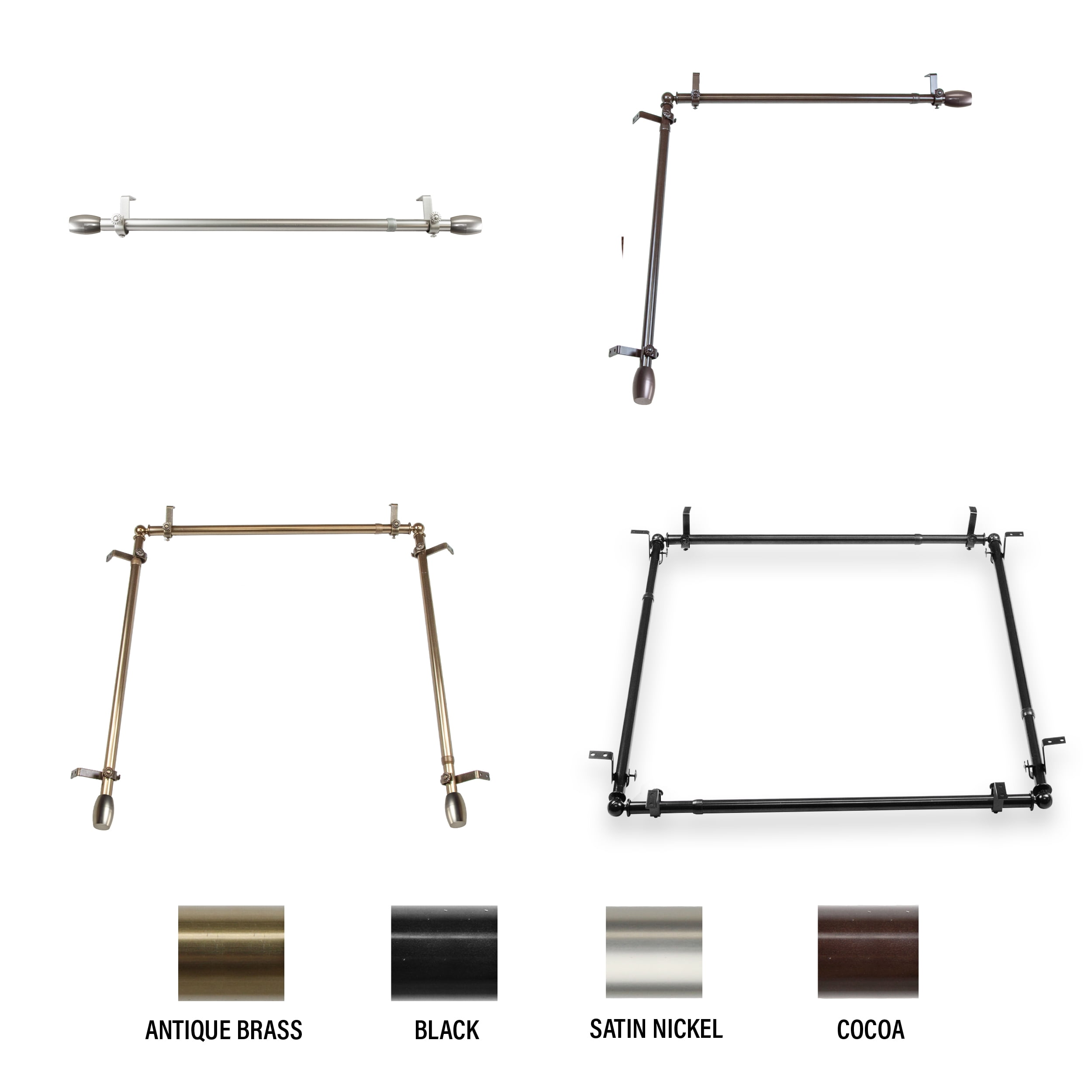 Julie Multi Angle Ceiling Rod/ Room Divider/ Bedroom Canopy Adjustable