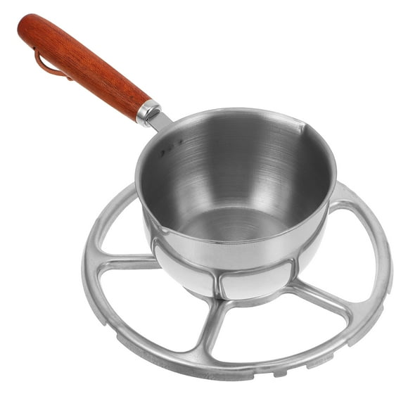 Olla pequeña de acero inoxidable para leche, mini olla con pico vertedor, sartén para aceite caliente, olla para derretir mantequilla y chocolate, cacerola para comida de bebé, 300 ml
