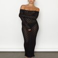 thumbnail image 2 of Elegant Boat Neck Off Shoulder Dress for Women in Solid Color, 2 of 6