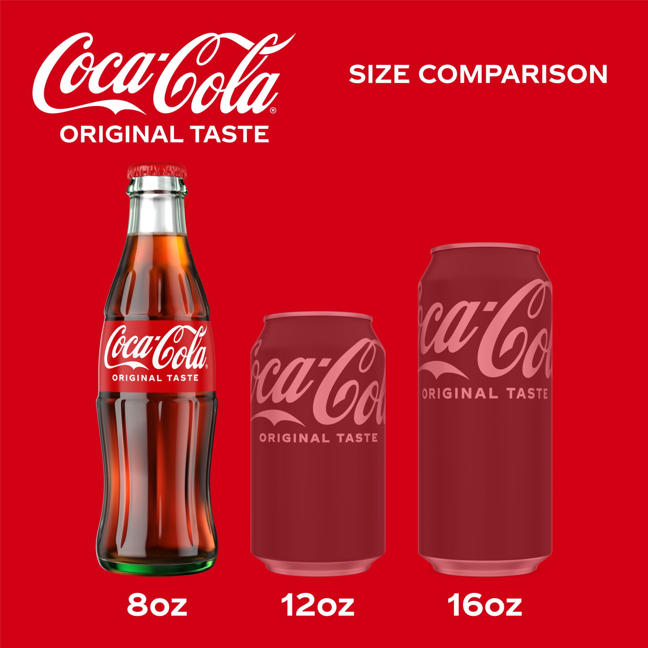 Coca-Cola Cane Sugar Soda Pop Glass Bottles, 8 fl oz, 6 Pack, Cane Sugar