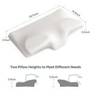 Maxkare Cervical Memory Foam Pillow, CertiPUR-US Certification, for Side Back & Stomach Sleepers