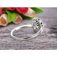 thumbnail image 5 of 1.50 Carat Oval Cut Black Diamond Moissanite Engagement Ring With 10k White Gold Halo Flower Prong Set, 5 of 5