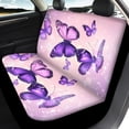 thumbnail image 3 of Pzuqiu Purple Cute Butterfly Car Seat Cover Full Set, Washable Automotive Vehicle Auto Interior Decor, Easy to Install Auto Interior Protector Universal Fit for Most Cars And Trucks — 4 Pack, 3 of 7