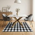 thumbnail image 3 of ODIKA 5'x7' Washable Area Rug Non-Slip, Low Pile, Stain Resistant Door Plaid Welcome Gingham Checkered Farmhouse Front Layered for Guest Room, Lounge, Apartment, 3 of 7