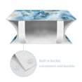 thumbnail image 7 of FUIALDOLG Tissue Box Cover Rectangle PU Leather, Blue Marble Tissue Box Holder, Waterproof Decorative Cover for Bathroom Toilet Bedroom Living Room Table Desk Office, 7 of 7