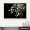 thumbnail image 3 of wall26 Framed Canvas Print Wall Art Duotone Dark Elephant Family Trio Portrait Nature Animals Photography Realism Rustic Scenic Landscape Colorful for Living Room, Bedroom, Office - 16"x24", 3 of 5