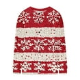 thumbnail image 4 of Brnmxoke Christmas Ugly Sweaters for Women 2025 Plus Size Knit Button Down Xmas Cardigans Printed Open Front Long Sleeve Festive Sweater Red,M, 4 of 5