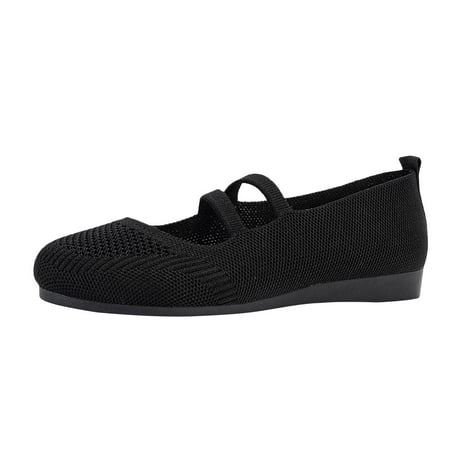 

Summer Savings Clearance! PEZHADA Women Shoes Flat Sandals for Women Womens Multicolor Round-Toe Flats Shoes Lightweight Soft Sneakers Casual Shoe Black