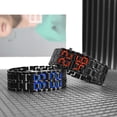 thumbnail image 3 of Ziurtnc Men Digital Watch Large Screen Electroplated High Accuracy Decorative Cool Style Individual Stainless Comfortable Strap Lighweight Men Wristband, 3 of 8