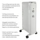thumbnail image 2 of Calentador Eléctrico Mainstays Radiador con Aceite | Calefactor 3 Configuraciones Portátil con Ruedas 1500W, 2 of 9