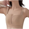 thumbnail image 2 of Women's Solid Color Lifting Gathering Bra with Blocking Design for Everyday Wear, 2 of 5
