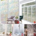 thumbnail image 2 of Window Privacy Film, Rainbow Window Clings, 3D Decorative Window Vinyl, Stained Glass Window Decals, Static Cling Window Sticker Non-Adhesive, 17.5 x 78.7 inches, 2 of 6