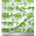 thumbnail image 1 of Soimoi Green polyester Crepe Fabric Sketch Tree Printed Fabric 1 Yard 42 Inch Wide, 1 of 1