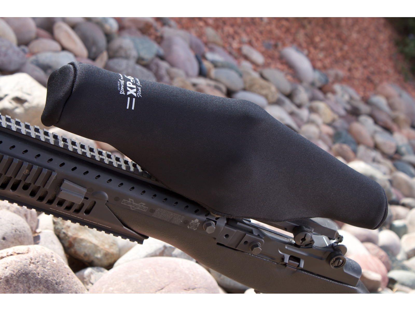 SENTRY SCOPECOAT XP-6 FLAK JACKET SCOPE COVER 15.5"X60MM EXTRA LARGE SLIP ON NEOPRENE/NYLON LAMINATE BLACK
