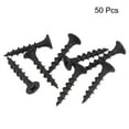thumbnail image 3 of Uxcell #8 x 63/64-inch Wood Screws Carbon Steel Self Tapping Black 50 Pack, 3 of 5