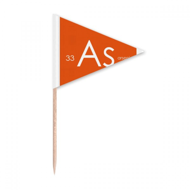 Chestry Éléments Tableau Périodique Sémétal Arsenin comme Cure-Dent Triangle Toppers de Cupcake Drapeau