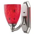 thumbnail image 3 of Elk 1 Light Vanity in Polished Chrome and Fire Red Glass - 570-1C-FR-LED, 3 of 4