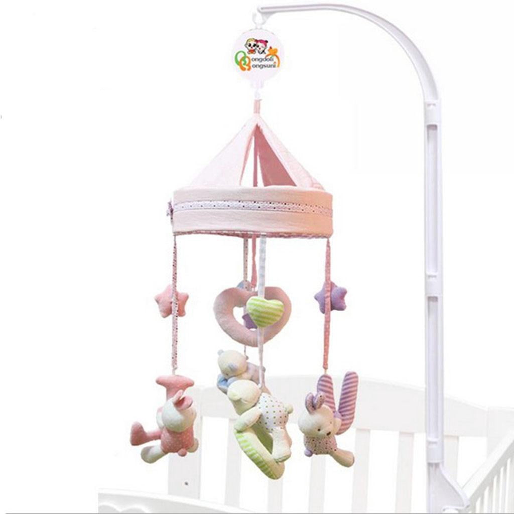 LeeQinersw Baby Crib Bell Toddler Bedding Battery-Operated Musical Mobile Rotary Music Box