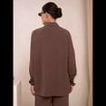 thumbnail image 4 of Conjuntos Casuales de Mujer para Estar en Casa, Camisas de Larga con Botones y Pantalones de Pierna , Chándal Marrón Oscuro L, 4 of 10