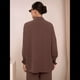 thumbnail image 4 of Conjuntos Casuales de Mujer para Estar en Casa, Camisas de Larga con Botones y Pantalones de Pierna , Chándal Marrón Oscuro XXL, 4 of 10