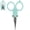 Adorable Aqua, variant on JubileeYarn Foldy Friends TSA Compliant Foldable Scissors Set - Compact Portable Travel Scissors - Blue, Orange, Yellow, Purple - 4 Units