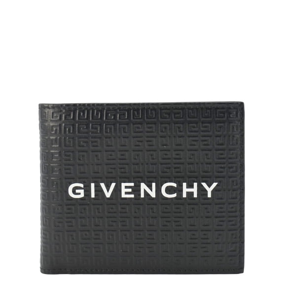 Pre-Owned GIVENCHY Calfskin 4G Leather Bifold Wallet Black