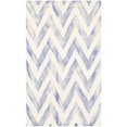 thumbnail image 1 of Safavieh Dip Dye Collection DDY715A Handmade Chevron Stripe Watercolor Ivory and Blue Wool Area Rug (3' x 5'), 1 of 2