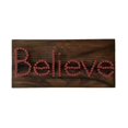 thumbnail image 1 of Eangee Home Design m1020 Croire avec des Lettres Rouges et Fond Brun Décor Mural, 1 of 1
