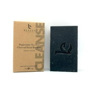 Beauty by Earth - Organic Peppermint Tea Tree Charcoal Face Wash Bar Soap (1 Pack) - 4oz